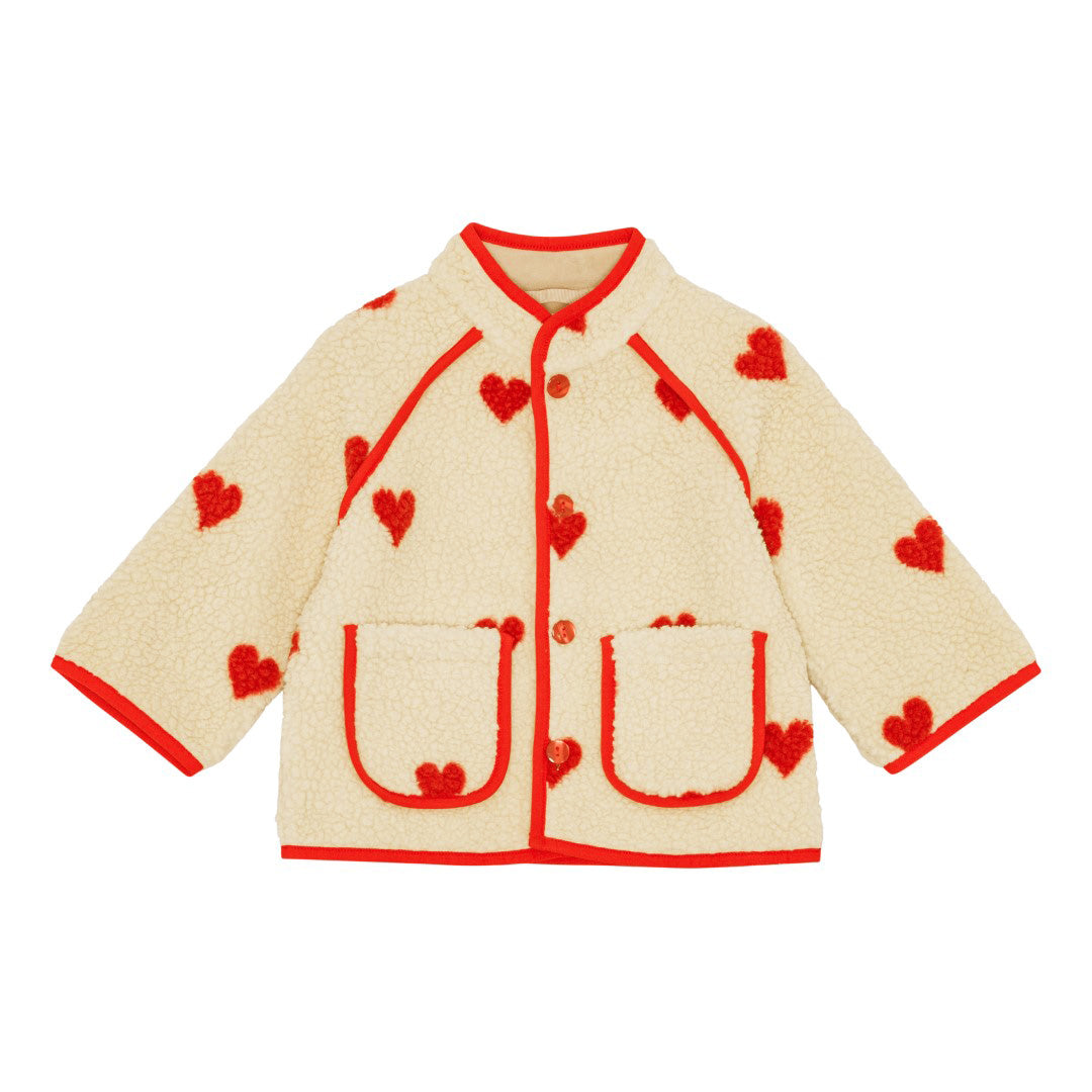 Simone Fleecejacke – Soft White Heart