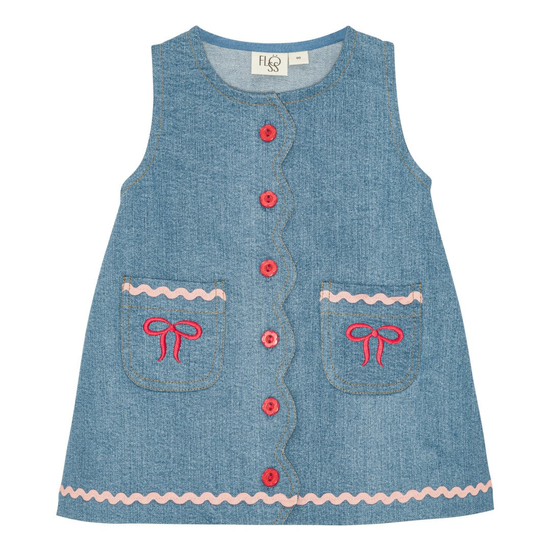 Hazel Kleid – Mid Blue Rinse