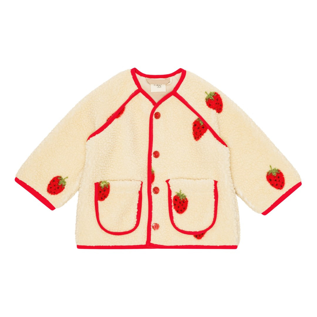 Erdbeer-Fleecejacke