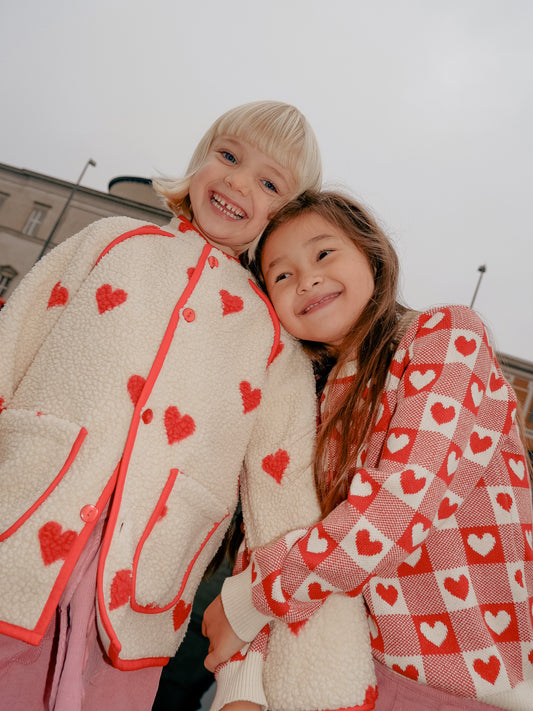 Simone Fleecejacke – Soft White Heart