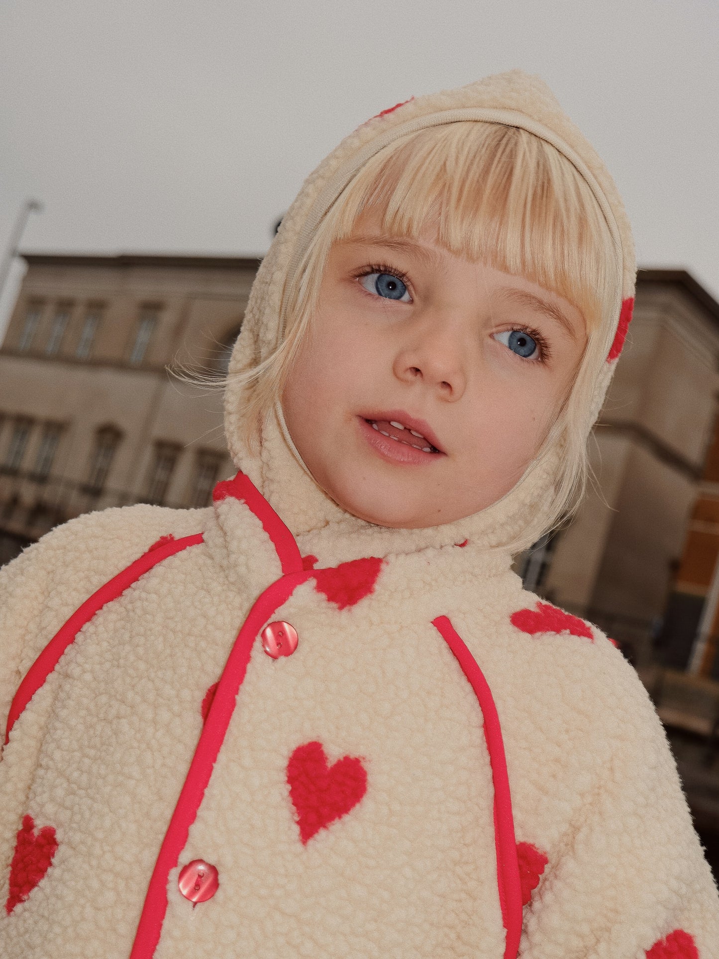 Simone Fleecejacke – Soft White Heart