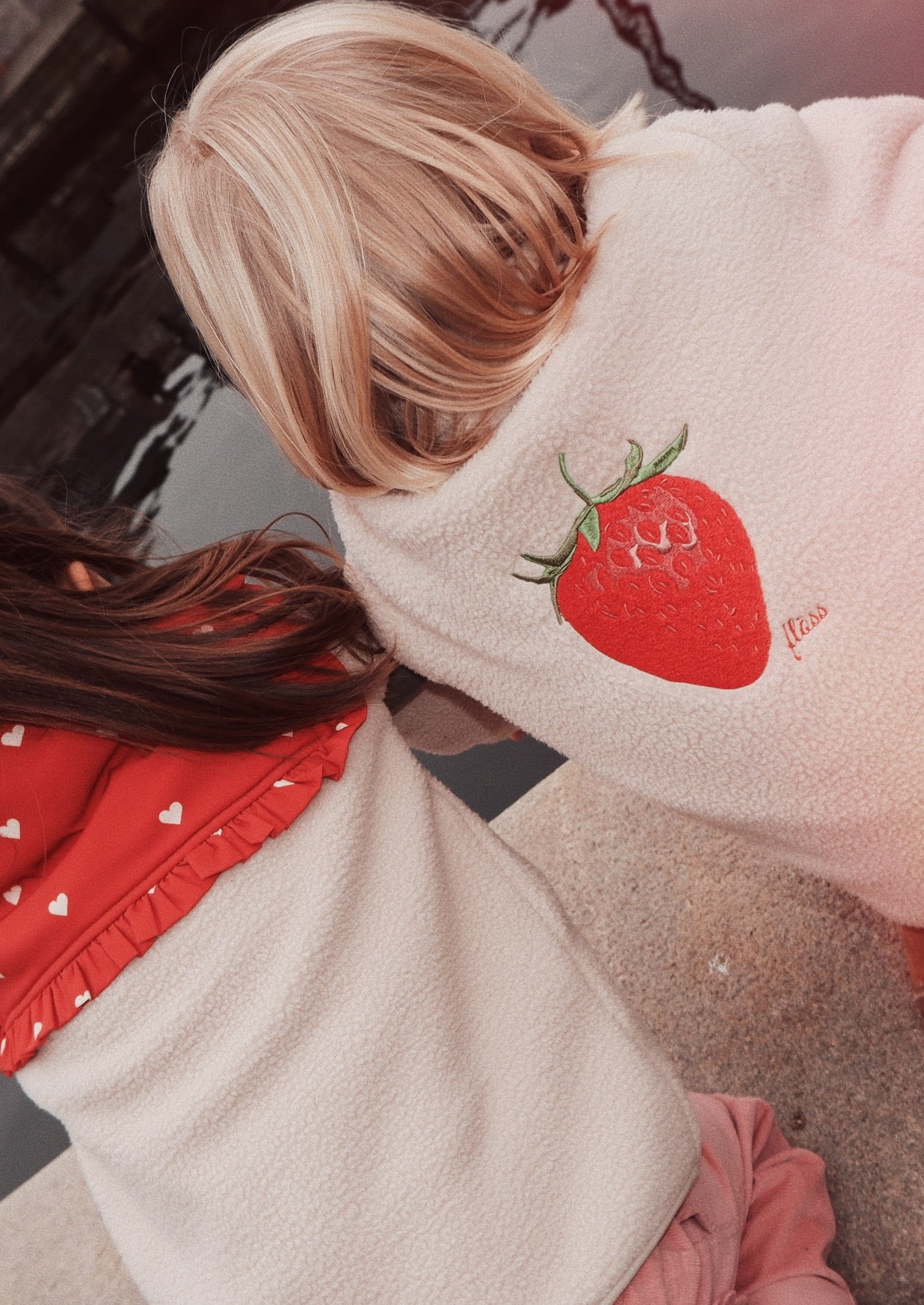 Andrea Fleecejacke – Sand/Pink