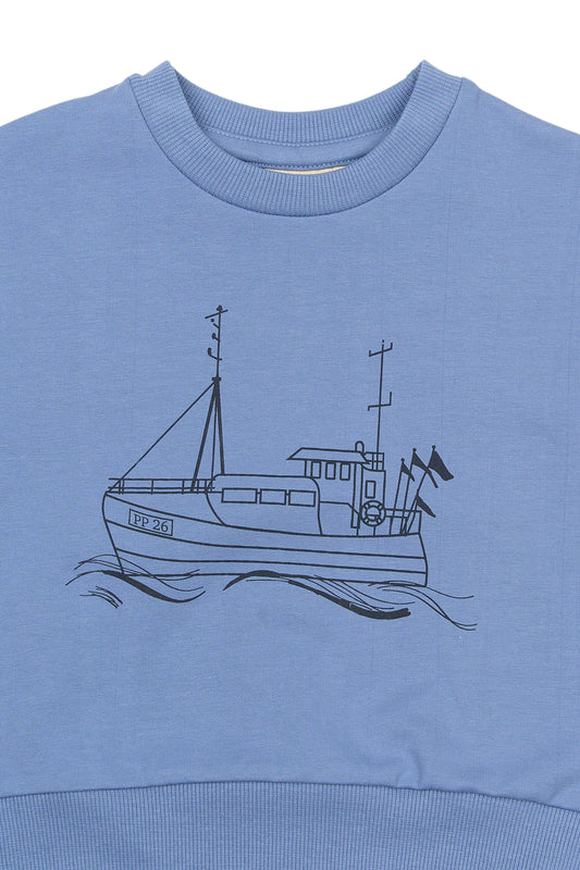 Petit Piao Sweatshirt mit Boot – Bio-Baumwolle