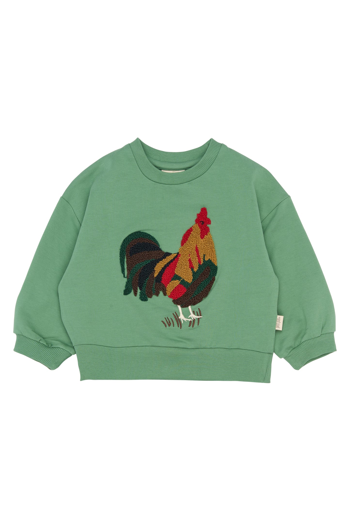 Petit Piao Sweatshirt mit Hahn – Bio-Baumwolle